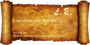 Laczkovits René névjegykártya